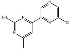 2-Pyrimidinamine, 4-(6-chloro-2-pyrazinyl)-6-methyl- Struktur