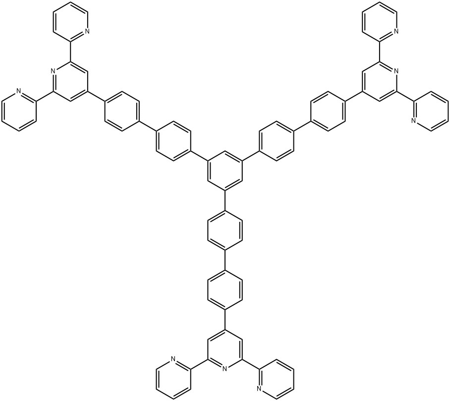 2,2':6',2''-Terpyridine, 4',4''''-[5''-(4'-[2,2':6',2''-terpyridin]-4'-yl[1,1'-biphenyl]-4-yl)[1,1':4',1'':3'',1''':4''',1''''-quinquephenyl]-4,4''''-diyl]bis- Struktur