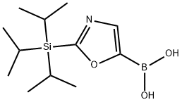 Boronic acid, B-[2-[tris(1-methylethyl)silyl]-5-oxazolyl]- Struktur