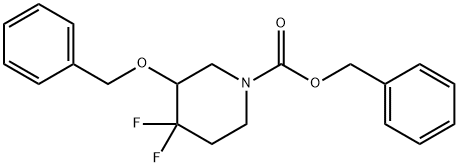 1-Piperidinecarboxylic acid, 4,4-difluoro-3-(phenylmethoxy)-, phenylmethyl ester Struktur