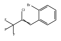 Benzene, 1-bromo-2-(2-chloro-3,3,3-trifluoro-1-propen-1-yl)- Struktur