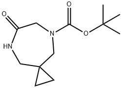 1,1-Dimethylethyl 7-oxo-5,8-diazaspiro[2.6]nonane-5-carboxylate Struktur