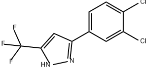 1H-Pyrazole, 3-(3,4-dichlorophenyl)-5-(trifluoromethyl)- Struktur