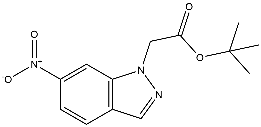 1,1-Dimethylethyl 6-nitro-1H-indazole-1-acetate Struktur