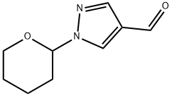 1H-Pyrazole-4-carboxaldehyde, 1-(tetrahydro-2H-pyran-2-yl)- Struktur