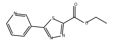 1,3,4-Thiadiazole-2-carboxylic acid, 5-(3-pyridinyl)-, ethyl ester Struktur