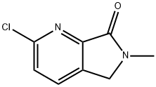 7H-Pyrrolo[3,4-b]pyridin-7-one, 2-chloro-5,6-dihydro-6-methyl- Struktur