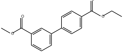 [1,1'-Biphenyl]-3,4'-dicarboxylic acid, 4'-ethyl 3-methyl ester Struktur