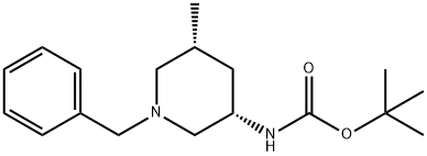 Carbamic acid, N-[(3S,5R)-5-methyl-1-(phenylmethyl)-3-piperidinyl]-, 1,1-dimethylethyl ester