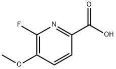 2-Pyridinecarboxylic acid, 6-fluoro-5-methoxy- Struktur