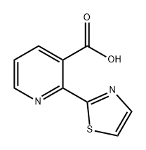 3-Pyridinecarboxylic acid, 2-(2-thiazolyl)- Struktur