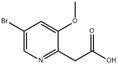 2-Pyridineacetic acid, 5-bromo-3-methoxy- Struktur