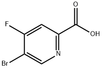 2-Pyridinecarboxylic acid, 5-bromo-4-fluoro- Struktur