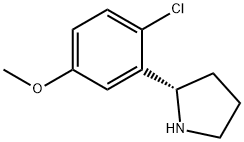 Pyrrolidine, 2-(2-chloro-5-methoxyphenyl)-, (2S)- Struktur