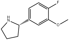 (2S)-2-(4-fluoro-3-methoxyphenyl)pyrrolidine Struktur