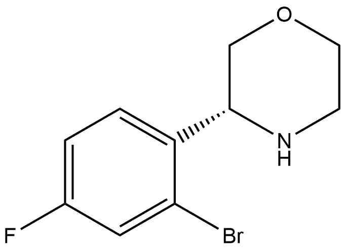 (R)-3-(2-bromo-4-fluorophenyl)morpholine Struktur