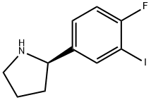 (2R)-2-(4-fluoro-3-iodophenyl)pyrrolidine Struktur