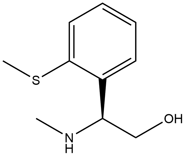 (S)-2-(methylamino)-2-(2-(methylthio)phenyl)ethan-1-ol Struktur