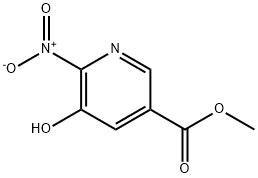 3-Pyridinecarboxylic acid, 5-hydroxy-6-nitro-, methyl ester Struktur