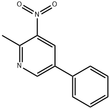 2-methyl-3-nitro-5-phenylpyridine Struktur