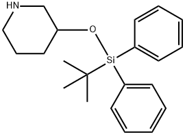 Piperidine, 3-[[(1,1-dimethylethyl)diphenylsilyl]oxy]- Struktur