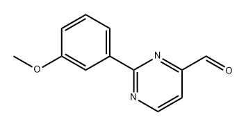 4-Pyrimidinecarboxaldehyde, 2-(3-methoxyphenyl)- Struktur