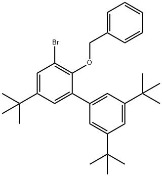 1,1'-Biphenyl, 3-bromo-3',5,5'-tris(1,1-dimethylethyl)-2-(phenylmethoxy)- Struktur