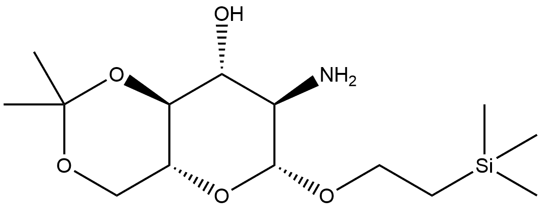 β-D-Glucopyranoside, 2-(trimethylsilyl)ethyl 2-amino-2-deoxy-4,6-O-(1-methylethylidene)- Struktur