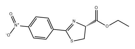 4-Thiazolecarboxylic acid, 4,5-dihydro-2-(4-nitrophenyl)-, ethyl ester, (4R)-