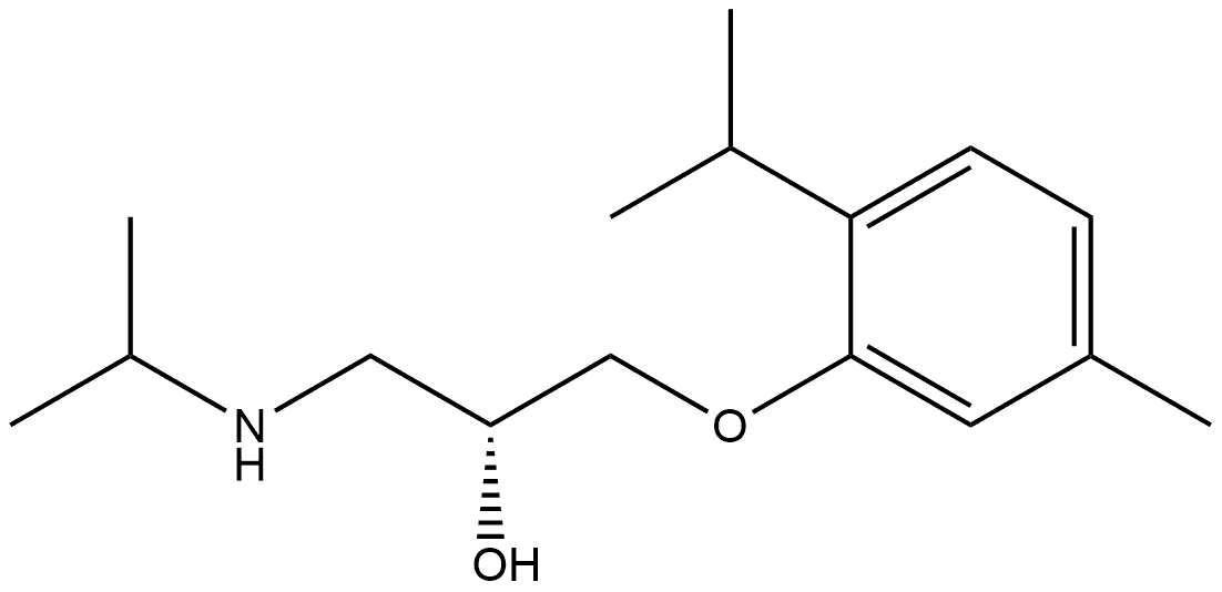 (R)-1-(2-isopropyl-5-methylphenoxy)-3-(isopropylamino)propan-2-ol Struktur