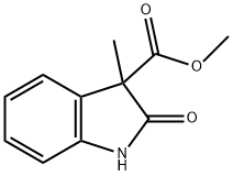 1H-Indole-3-carboxylic acid, 2,3-dihydro-3-methyl-2-oxo-, methyl ester Struktur