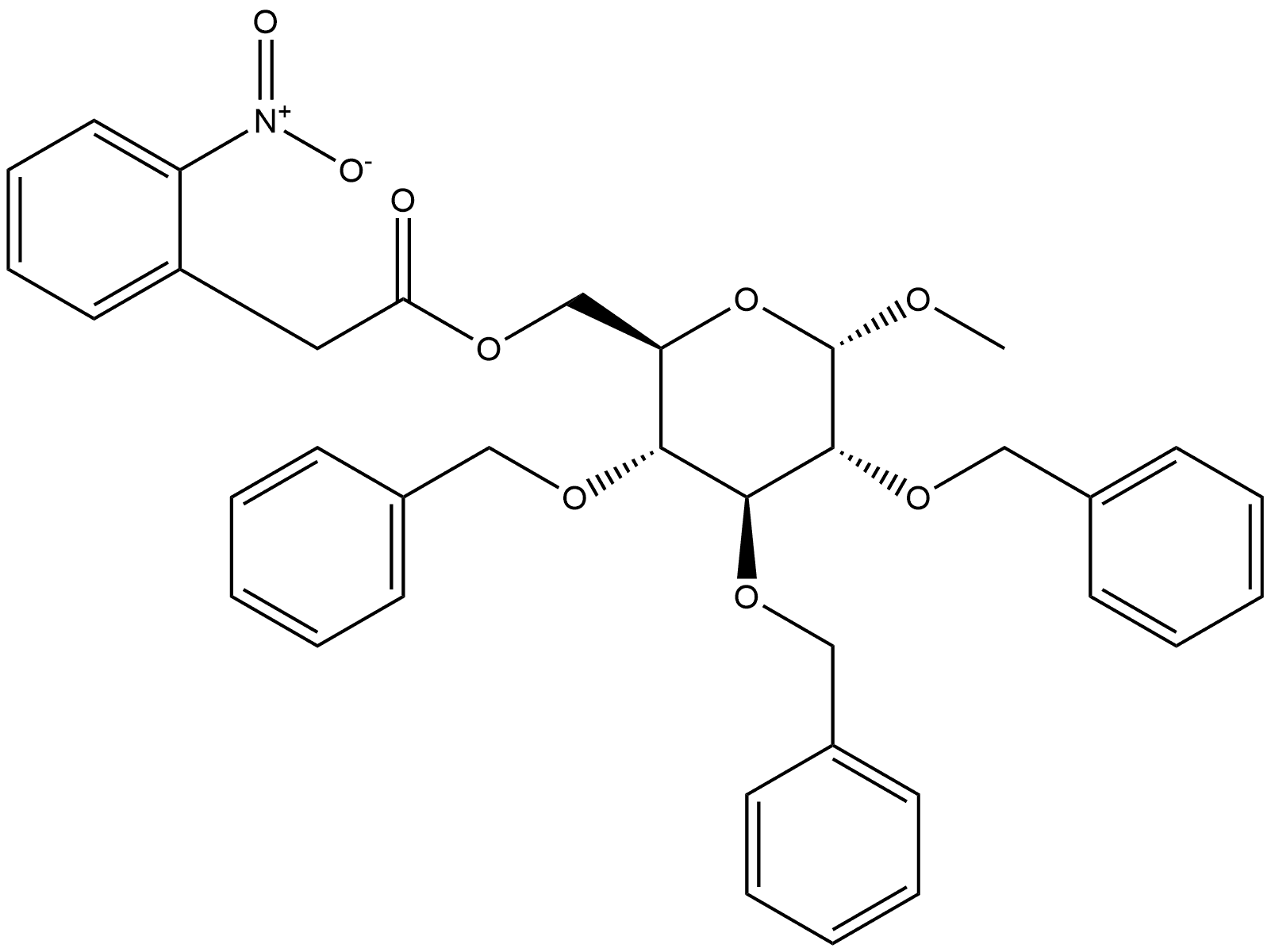 α-D-Glucopyranoside, methyl 2,3,4-tris-O-(phenylmethyl)-, 6-(2-nitrobenzeneacetate)