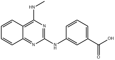 Benzoic acid, 3-[[4-(methylamino)-2-quinazolinyl]amino]- Struktur