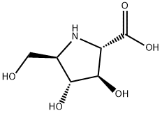 (3R,4R,5R)-3,4-Dihydroxy-5-(hydroxymethyl)-L-proline Struktur