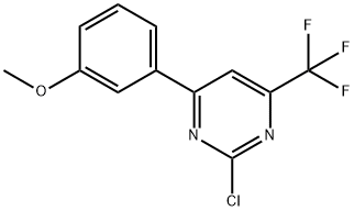 2-Chloro-4-(3-methoxyphenyl)-6-(trifluoromethyl)pyrimidine Struktur