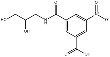 rac-N-(2,3-Dihydroxypropyl)-5-nitroisophthalamic acid Struktur