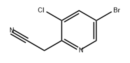 2-Pyridineacetonitrile, 5-bromo-3-chloro- Struktur