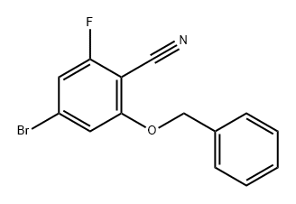 Benzonitrile, 4-bromo-2-fluoro-6-(phenylmethoxy)- Struktur