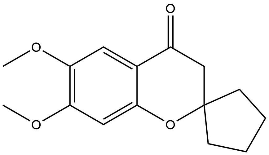 6,7-dimethoxy-3,4-dihydrospiro[1-benzopyran-2,1'-cyclopentan]-4-one Struktur