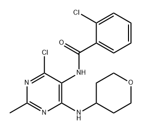 Benzamide, 2-chloro-N-[4-chloro-2-methyl-6-[(tetrahydro-2H-pyran-4-yl)amino]-5-pyrimidinyl]-