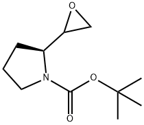 1-Pyrrolidinecarboxylic acid, 2-(2-oxiranyl)-, 1,1-dimethylethyl ester, (2S)- Struktur