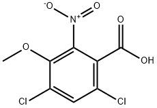 Benzoic acid, 4,6-dichloro-3-methoxy-2-nitro- Struktur