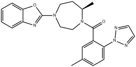 Methanone, [(7R)-4-(2-benzoxazolyl)hexahydro-7-methyl-1H-1,4-diazepin-1-yl][5-methyl-2-(2H-1,2,3-triazol-2-yl)phenyl]- Struktur