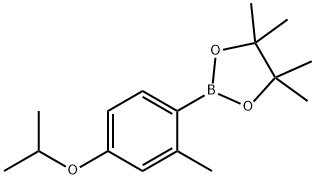 2-(4-Isopropoxy-2-methylphenyl)-4,4,5,5-tetramethyl-1,3,2-dioxaborolane Struktur