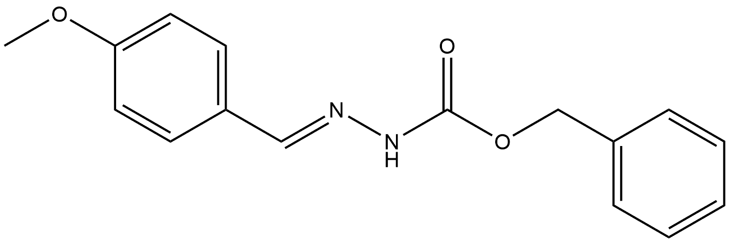 Phenylmethyl (2E)-2-[(4-methoxyphenyl)methylene]hydrazinecarboxylate Struktur