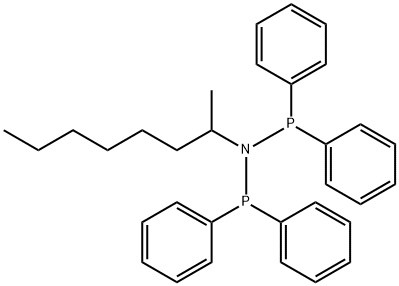 N-(Diphenylphosphino)-N-(1-methylheptyl)-P,P-diphenylphosphinous amide Struktur