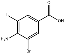 5-Iodo-3-bromo-4-aminobenzoicacid Struktur