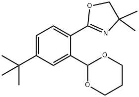 Oxazole, 2-[4-(1,1-dimethylethyl)-2-(1,3-dioxan-2-yl)phenyl]-4,5-dihydro-4,4-dimethyl- Struktur