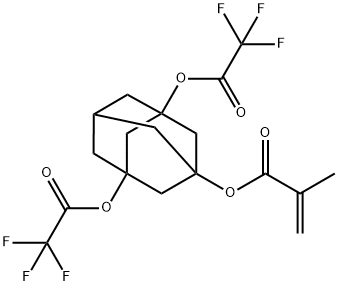 2-Propenoic acid, 2-methyl-, 3,5-bis[(2,2,2-trifluoroacetyl)oxy]tricyclo[3.3.1.13,7]dec-1-yl ester Structure