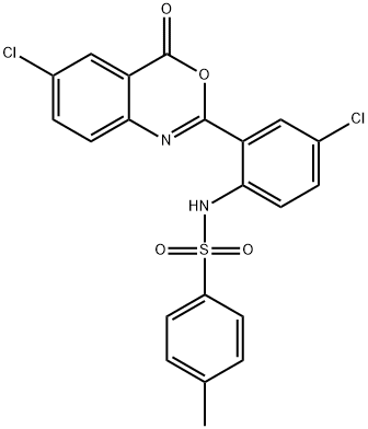 Benzenesulfonamide, N-[4-chloro-2-(6-chloro-4-oxo-4H-3,1-benzoxazin-2-yl)phenyl]-4-methyl-